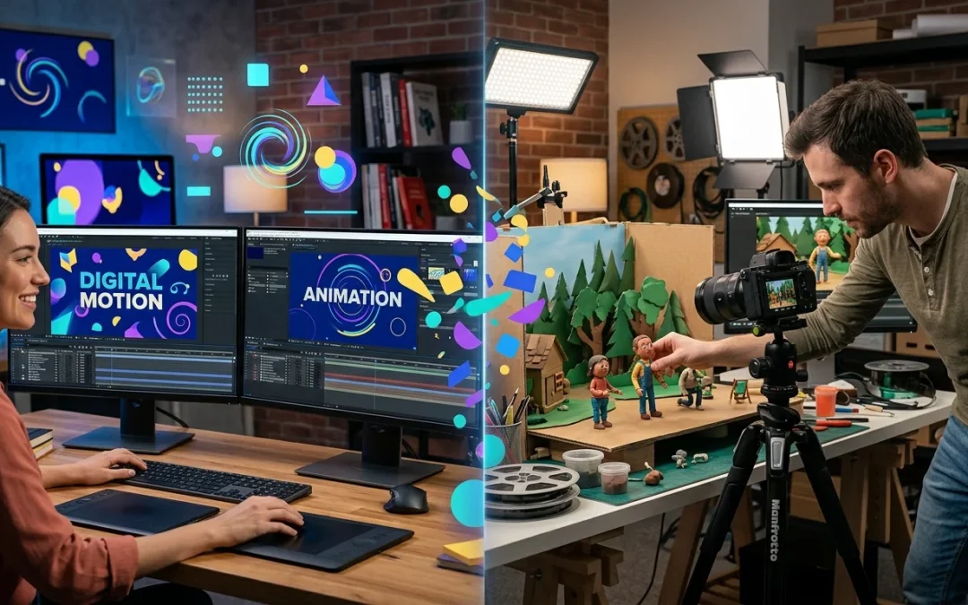 تفاوت موشن گرافیک و استاپ موشن استودیو نیم فریم