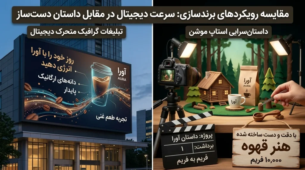 نمایش کاربرد هر تکنیک در تبلیغات برندها.